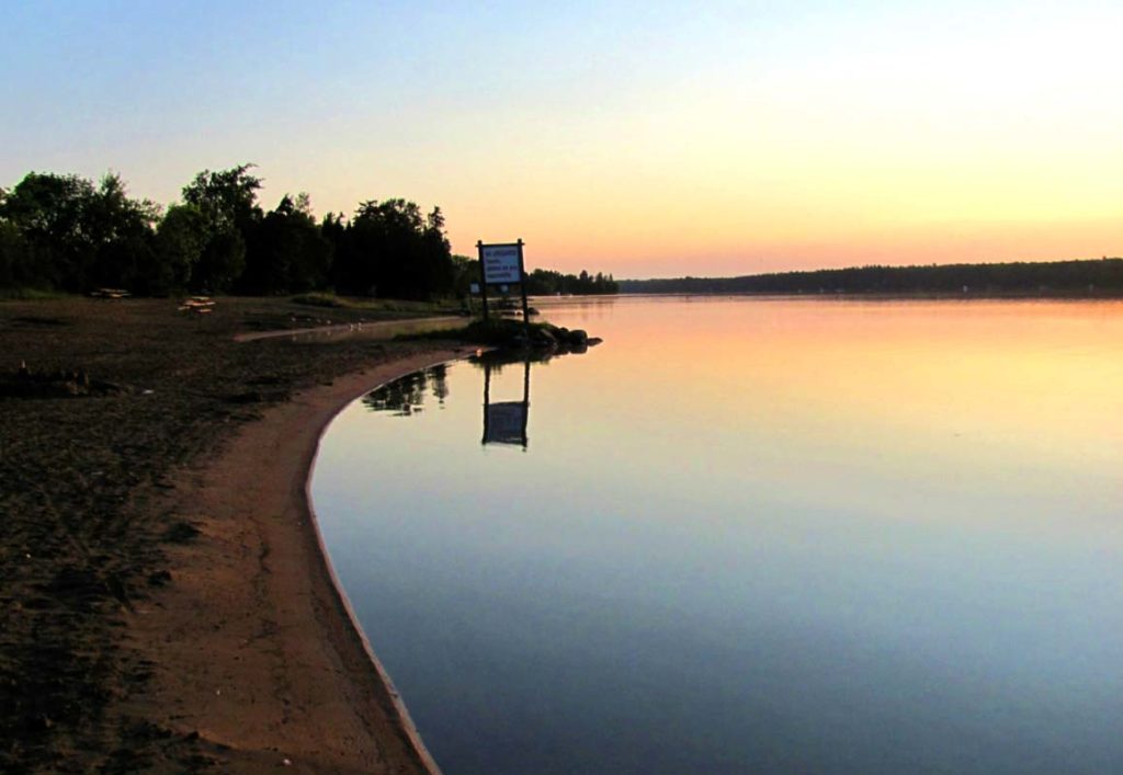 Balsam Lake Campground sunset