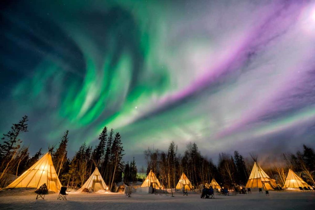 northern lights in yellowfork