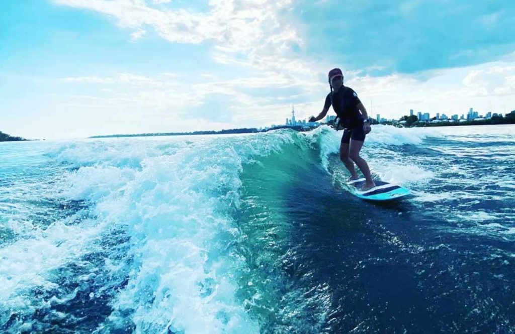 Surfing on Ontario Lake