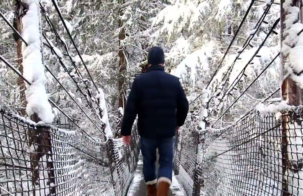 Capilano Suspension Bridge Park in winter