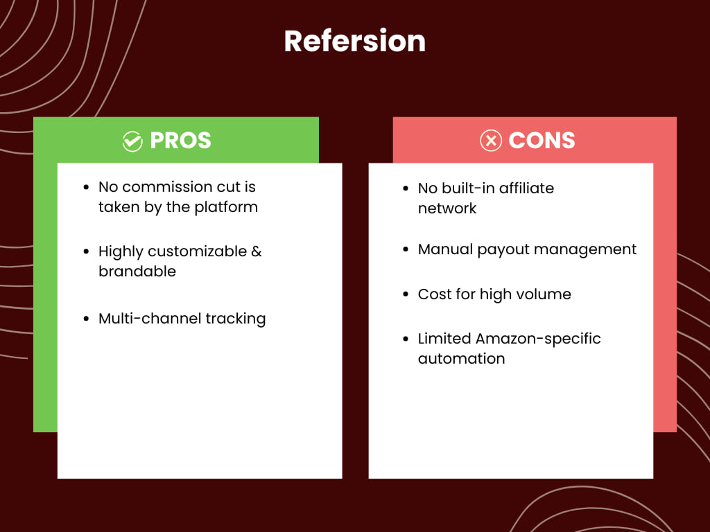 Refersion Pros and Cons